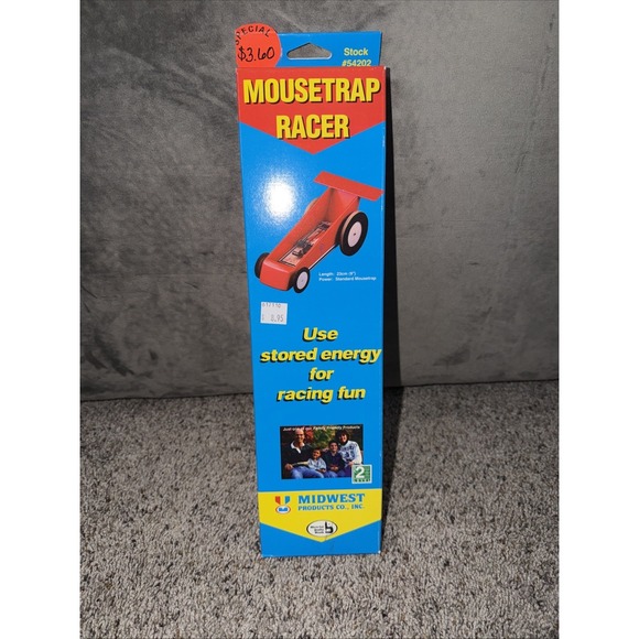 Midwest Products Other - NWT Vintage‎ Midwest Products Mousetrap Racer Wood Activity Kit 54202 USA